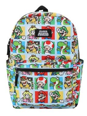 Super Mario Character Backpack Mario Luigi Peach Bowser Yoshi